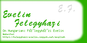 evelin felegyhazi business card